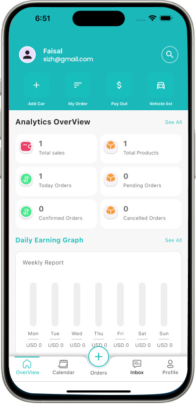 Driver App Interface